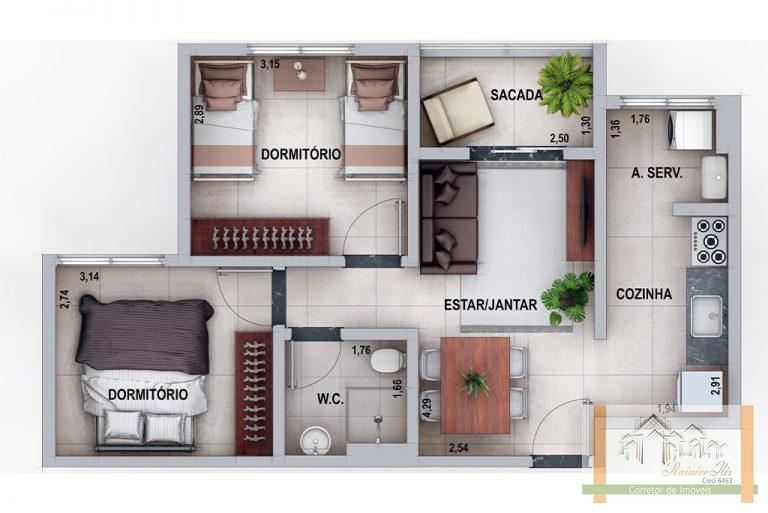 Apartamento, 2 quartos, 52 m² - Foto 18